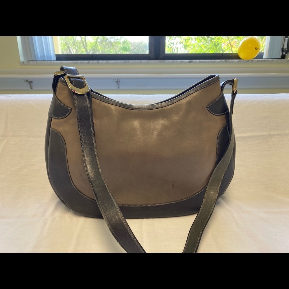 Vintage custom made leather shoulder bag